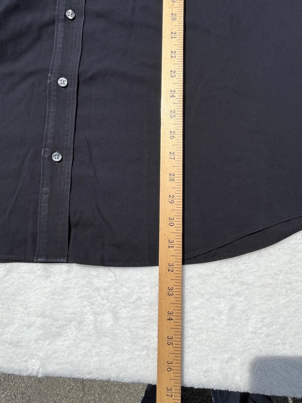 Croft & Barrow Men’s Black Button Down Dress Shirt 20 34/35 Classic Fit - Picture 9 of 13